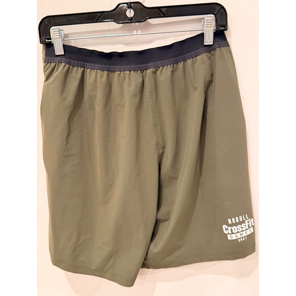 NOBULL 2021 CrossFit Games Men's Large Olive Green Performance Training Shorts